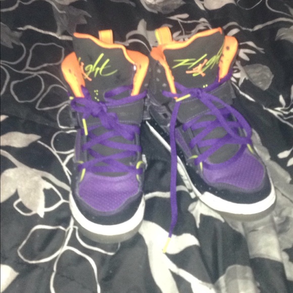 purple orange jordans